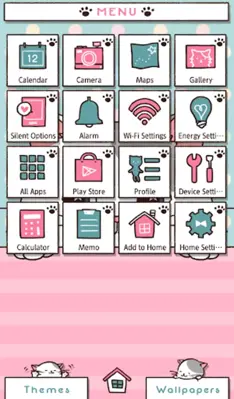 Peeking Cat Theme +HOME android App screenshot 3